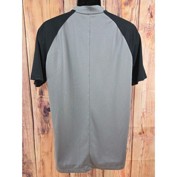 Nike Dri-Fit Mens Polo Shirt Gray & Black Medium - Picture 2 of 7